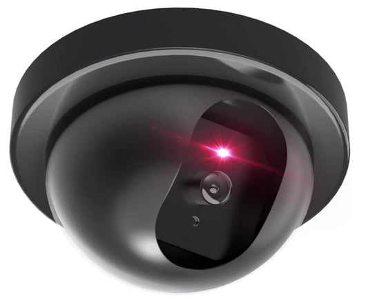 Dummy CCTV Dome Camera with Flashing Red LED Light< (Pack of 1)..